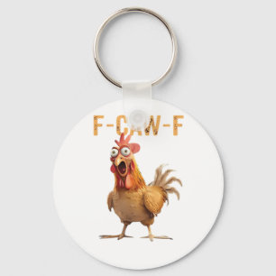 Porte-clés Poulet qui crie drôle F Caw F Humour