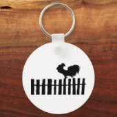 Porte-clés Poulet sur clôture (Recto)