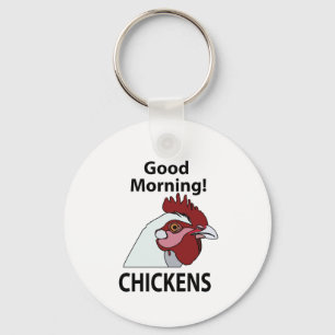 Porte-clés Poulets Bon Matin Drôle Poulets