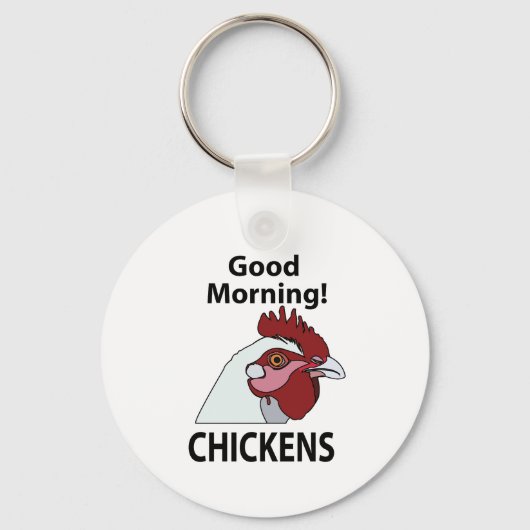 Porte-clés Poulets Bon Matin Drôle Poulets (Recto)