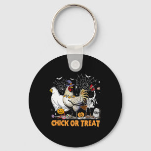 Porte-clés Poulets Citrouilles d'Halloween poussin ou traitem