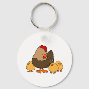 Porte-clés Poulets de caricature et poulets pour bébés