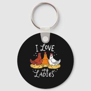 Porte-clés Poulets de poulet Oeufs Fermier Drôle cadeau