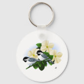 Porte-clés Poulets et fleurs de Dogwood (Recto)