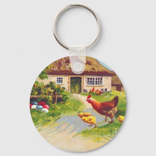 Porte-clés Poulets et oeufs de Pâques (Recto)