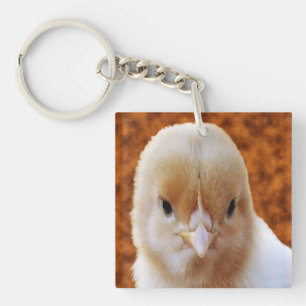 Porte-clés Poulets jaunes Fluffy Baby,