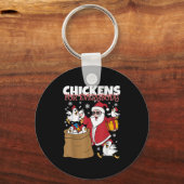 Porte-clés Poulets Pour Tout Le Monde Drôle Poulet De Noël (Recto)