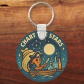 Porte-clés Poulpe Pirate Cartographier Les Étoiles (Recto)