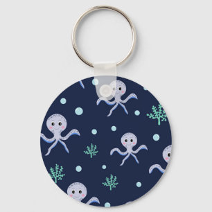 Porte-clés Poulpe sous le motif enfants de la mer