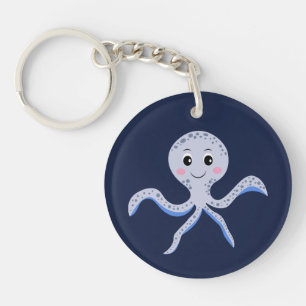 Porte-clés Poulpe sous le motif pour enfants de la mer