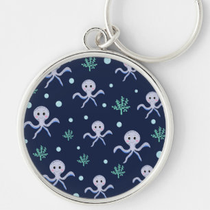 Porte-clés Poulpe sous le motif pour enfants de la mer