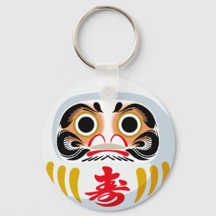 Porte-clés Poupée Daruma (charme traditionnel japonais de bon
