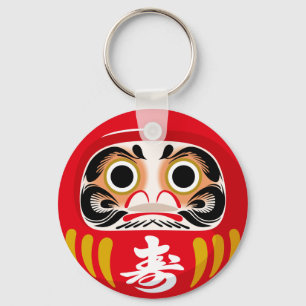 Porte-clés Poupée Daruma (charme traditionnel japonais de bon