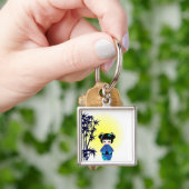 Porte-clés Poupée et bambou de Kokeshi (main)