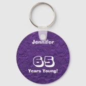 Porte-clés Poupées de cerf pourpre de 65 ans, nom (Recto)