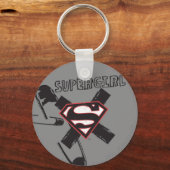 Porte-clés Poupées de sécurité noire Supergirl (Recto)