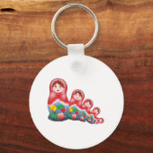 Porte-clés Poupées d'imbrication du printemps (Recto)