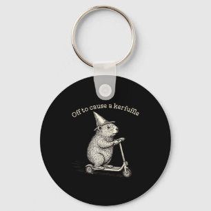 Porte-clés Pour aller causer un chahut Funny Groundhog Scoote