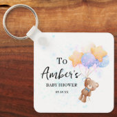 Porte-clés pour Baby Shower Ourson (Recto)