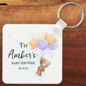 Porte-clés pour Baby Shower Ourson (Verso)