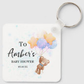 Porte-clés pour Baby Shower Ourson (Dos)