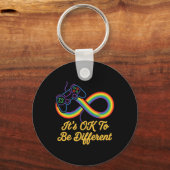 Porte-clés Pour être différent Autisme Gaming Rainbow Infinit (Recto)