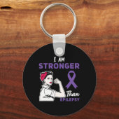 Porte-clés Pour guerrier et supporteurs du ruban violet - Epi (Recto)