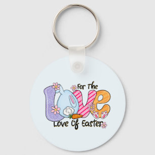 Porte-clés Pour l'Amour de Pâques - Mignons lapins et oeufs
