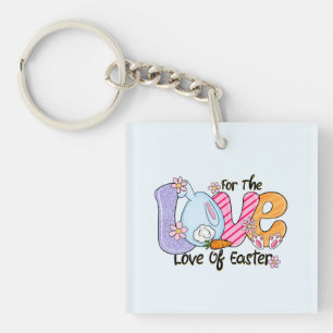 Porte-clés Pour l'Amour de Pâques - Mignons lapins et oeufs