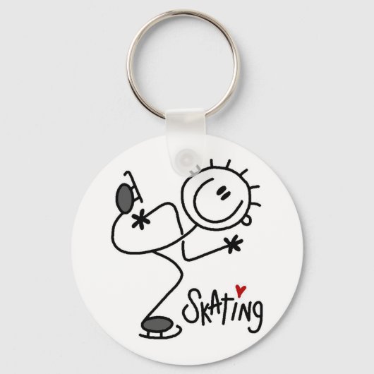 Porte-clés Pour l'amour des tee-shirts et cadeaux de patinage (Recto)