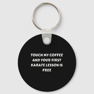 Porte-clés Pour L'Amoureux Du Café Et Profite Du Karaté. Aucu