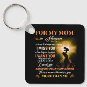 Porte-clés Pour Ma Mère Dans Le Ciel Cadeau Du Jour Mémorial  (Recto)