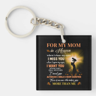 Porte-clés Pour Ma Mère Dans Le Ciel Cadeau Du Jour Mémorial 