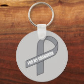 Porte-clés Pour Mon Petit-Fils (Gris / Conscience Argent) (Recto)