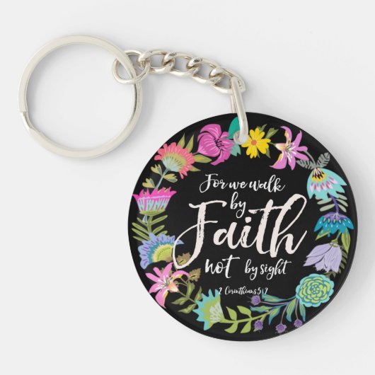 Porte-clés Pour nous marchons par la foi pas par vue, (Devant)