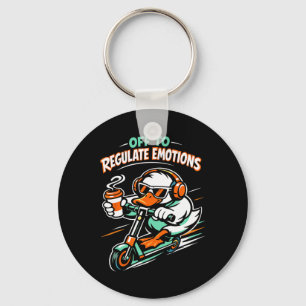 Porte-clés Pour réguler les émotions Funny Duck Scooter Menta