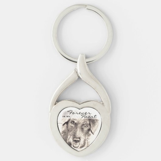 Porte-clés Pour toujours dans mon coeur Custom Pet Porte - cl (Devant)
