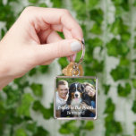 Porte-clés Pour toujours dans nos coeurs Animaux de compagnie<br><div class="desc">Gardez votre membre de la famille furry près de votre coeur avec ce beau porte - clé photo keepsaké. Conçu pour honorer la mémoire d'un chien, d'un chat ou d'un autre animal de compagnie bien-aimé. Caractéristiques d'un design photo avec personnalisation blanc 'Forever in Our Hearts' superposition de script avec le...</div>