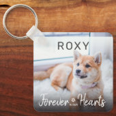 Porte-clés Pour toujours dans nos coeurs Nom Pet Loss Memoria (Recto)