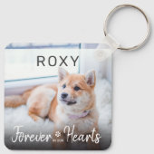 Porte-clés Pour toujours dans nos coeurs Nom Pet Loss Memoria (Dos)