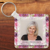 Porte-clés Pour toujours dans nos coeurs Photo Floral Memoria (Recto)