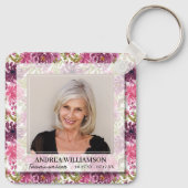 Porte-clés Pour toujours dans nos coeurs Photo Floral Memoria (Dos)