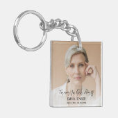 Porte-clés Pour toujours dans nos coeurs Photo Funérailles (Devant gauche)