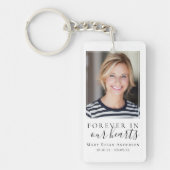 Porte-clés Pour toujours dans nos coeurs Photo Prière funérai (Devant)
