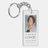 Porte-clés Pour toujours dans nos coeurs Photo Prière funérai (Devant gauche)