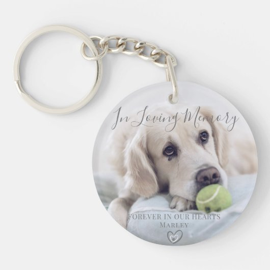 Porte-clés Pour Toujours Dans Notre Coeur Photo Animaux (Devant)