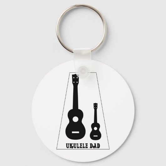Porte-clés Pour tous les papas Ukulele ! (Recto)