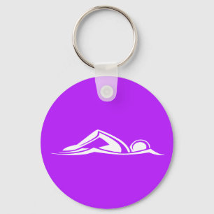 Porte-clés Pourpre de porte - clé de logo de bain