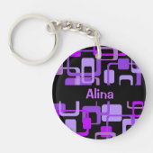 Porte-clés Pourpre personnalisé par sembler psychédélique de (Devant)