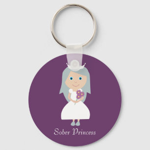 Porte-clés Pourpre sobre mignon de princesse personnage de